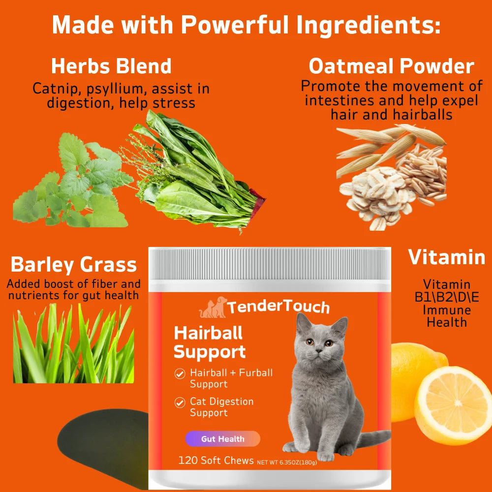 TenderTouch™ Hairball Support + Probiotic Daily Cat Treats – product image 4 | Pawnests