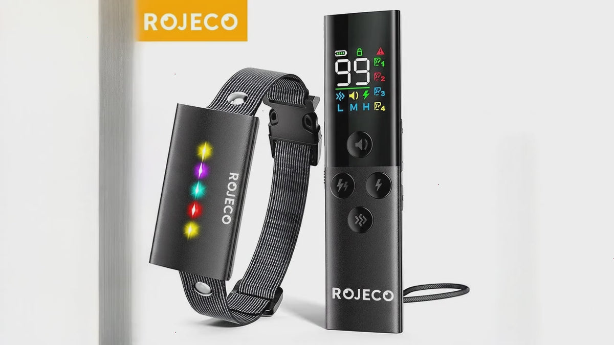 ROJECO Collier de dressage intelligent pour chien (portée 500 m, étanche)