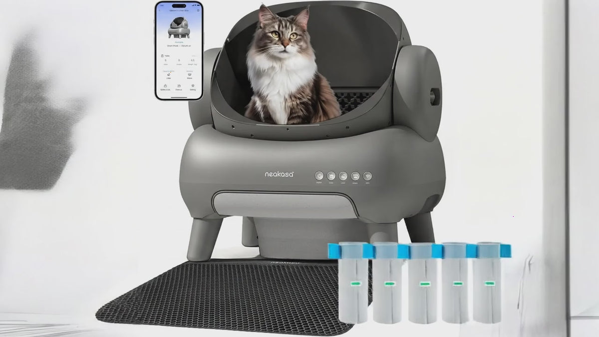 M1 Plus Automatic Cat Litter Box Bundle – Smart App, Odor Control & Multi-Cat Support